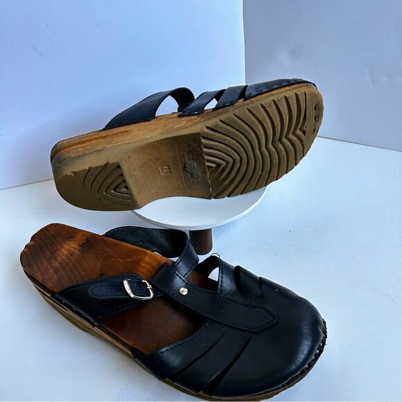Troentorps Mary Jane Clogs in Black - Picture 8 of 8